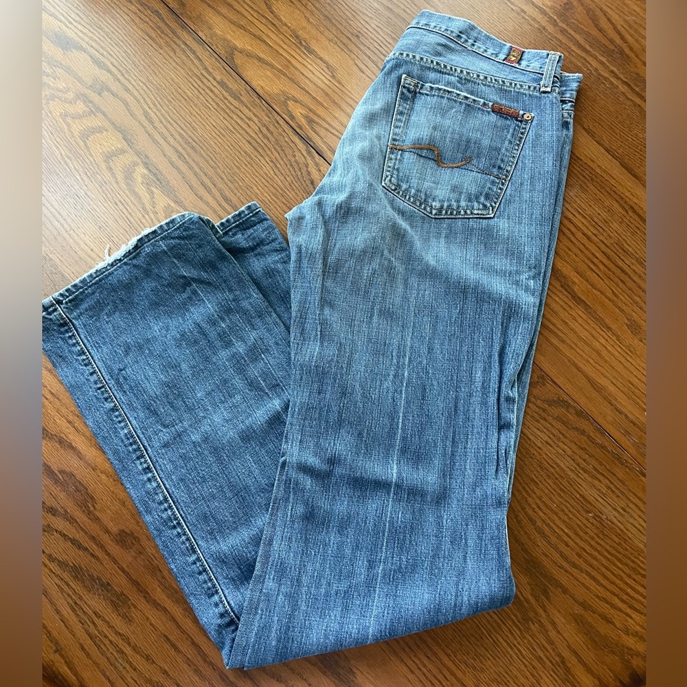 7 for all mankind mens 34 bootcut jeans worn